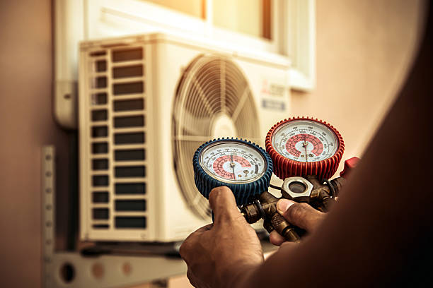 Professional Hvac technician working in Upton, NY
